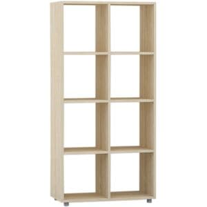 Etajera de podea Ben 2x4, 60,5x30x122,5 cm, Stejar Sonoma