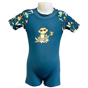 Costume de Baie / Inot pentru bebelusi si copii, Protectie Soare UPF50+, Petrol Jungle, Marimea 4