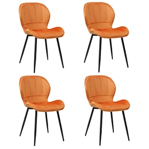 Set 4 Scaune Topaz,  86 x 50 x 39 cm, Portocaliu