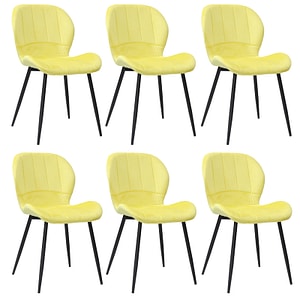 Set 6 Scaune Topaz,  86 x 50 x 39 cm, Galben