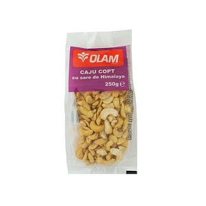 Caju copt cu sare de Himalaya Olam Nuts, 250 g