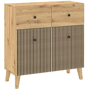 Comoda Sani BERLIN 2D2S, 91 x 42 x 95 cm, Stejar Artisan