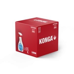 Set Dezinfectant Konga, Biocid de nivel inalt, Suprano, Pentru suprafete si instrumentar, 16 x 1L, Cu pulverizator