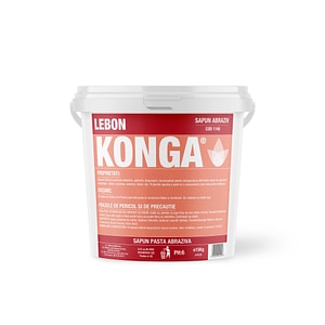 Sapun Konga, Pasta abraziva, Cu glicerina, Pentru murdarii grele precum uleiurilor, grasimilor si a vaselinei, Testat Dermatologic, 15Kg
