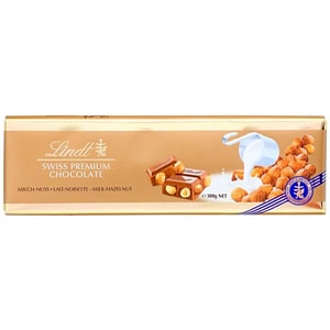 Ciocolata cu lapte si alune intregi Lindt, 300 g