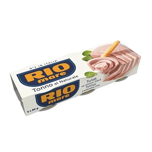 Conserva de ton Rio Mare in suc natural, 3 x 80 g