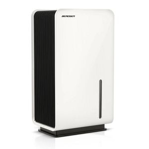 Dezumidificator Berdsen, tehnologia Peltier, rezervor 3200 ml, panou tactil, cronometru 8h - 48h, mod noapte, consum de energie 64 W, iluminare LED, 15 x 38 x 21.5 cm, alb/negru