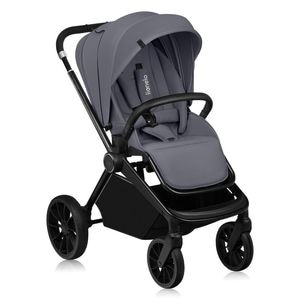 Carucior 2 in 1 Lionelo, Mika Plus, Cadru din aluminiu, Cu landou, Salteluta, Reversibil, Cu ventilatie 3D, Cu accesorii, Pana la 22 kg, Conform cu EN1888-1 EN1888-2, EN1466, Gri