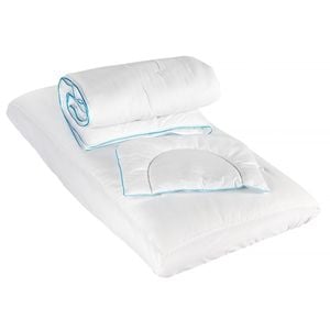Set saltea pat Bedora pentru copii, pilota si perna, cu spuma poliuretanica, ortopedica, anatomica, 1 persoana, 60 x 120 x 10 cm 