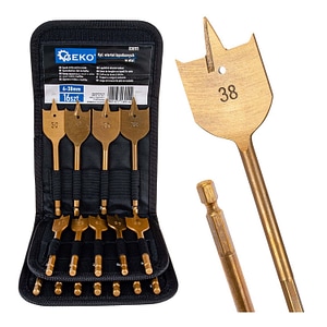 Set burghie de lemn Geko, 16 burghie, 6-38 mm