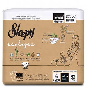 Scutece pentru bebelusi Sleepy Ecologic, marimea 6, 15-25kg, 32buc