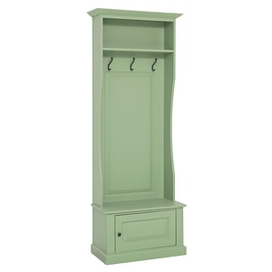 Cuier cu 1 usa, culoare verde deschis P054, vopsit, 100% lemn masiv, 80x210x40 cm