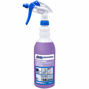 Solutie profesionala de curatare si lustruire cu pompita pentru geamuri Medix Professional, suprafete netede si sticla, 800 ml, cu miros de liliac
