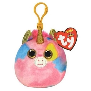 Breloc unicorn de plus, Ty, 8.5 cm, Multicolor