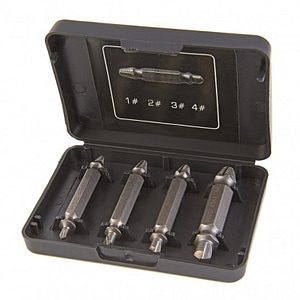 Set extractoare HBM MACHINES, pentru suruburi uzate sau rupte, 4 piese