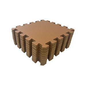 Covoras de joc din spuma Puzzle Brown, 90x90x1.4 cm, maro