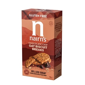 Biscuiti din ovaz integral cu ciocolata Nairn's, fara gluten, 160 g