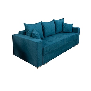 Canapea Extensibila Claudia Memory Max Nice Velvet 21, 230 x 110 x 85 cm, albastru