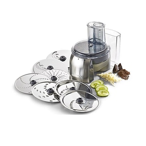 Set accesorii taiere si razuire, 7 discuri robot de bucatarie KENWOOD Chef, inox, argintiu, AWAT340001