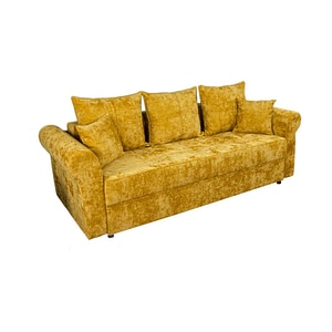 Canapea Extensibila Elsa Memory Mini Kim 05, 230 x 96 x 75 cm, mustar