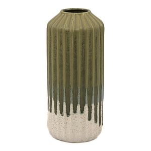 Vaza Sharp, ceramica, verde, 27 cm