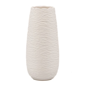 Vaza Sab, ceramica, alb, 23 cm