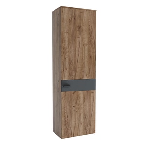 Dulap Sani Urban, Stejar kraft tabako/Grafit, 60 x 38 x 196 cm