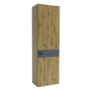 Dulap Sani Urban, Stejar artizan/Antracit, 60 x 38 x 196 cm