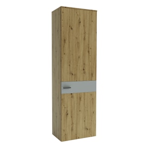 Dulap Sani Urban, Stejar artizan/Chinchila gri, 60 x 38 x 196 cm