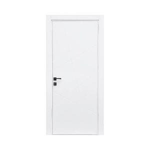 Usa Interior din MDF Novo Doors ND170 LUX PREMIUM, Cadru din Lemn Masiv, KIT COMPLET, Toc Reglabil de 30 cm inclus, Plinta pe Ambele Parti, 60x200 cm, Alb mat