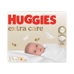 Scutece Huggies Extra Care 1 Jumbo 2-5 kg, 88 bucati
