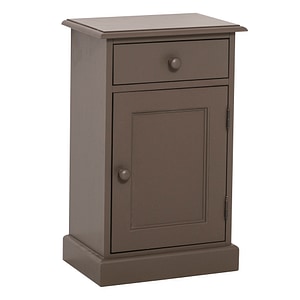 Noptiera cu 1 usa si 1 sertar, culoare maro P028, vopsit, 100% lemn masiv, 74x47x32 cm