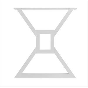 Picioare metalice masa, set metal, 2 bucati, mobilier dining, 65x8x72 cm, alb