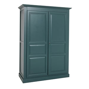 Dulap demontabil cu 2 usi, culoare verde inchis P087, vopsit, 100% lemn masiv, 210x149x67 cm