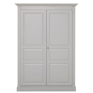 Dulap demontabil cu 2 usi, culoare gri P010, vopsit, 100% lemn masiv, 210x149x67 cm