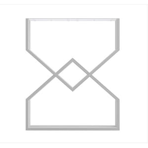 Picioare metalice masa, set metal, 2 bucati, mobilier dining, 65x8x72 cm, alb