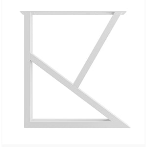Picioare metalice masa, set metal, 2 bucati, mobilier dining, 65x8x72 cm, alb