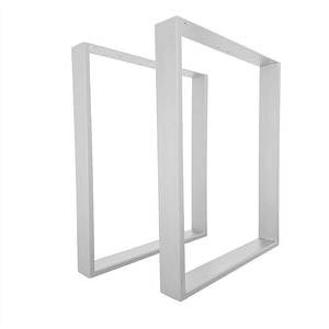 Picioare metalice masa, set metal, 2 bucati, mobilier dining, 60x8x73 cm, alb