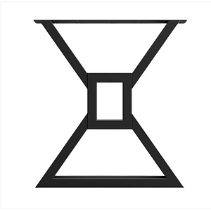 Picioare metalice masa, set metal, 2 bucati, mobilier dining, 65x8x72 cm, negru