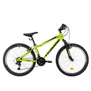 Bicicleta copii Teranna, 24 inch, cadru aluminiu, echipare Shimano, 18 viteze, Verde