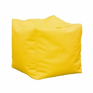 Taburet Cub Pufrelax, 40x40x40 cm, Galben