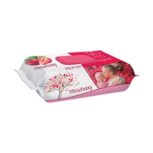 Servetele umede pentru bebelusi Sleepy, 120 bucati, aroma de capsuna