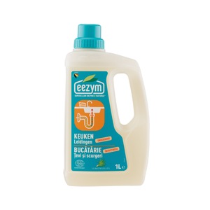 Solutie bio-enzimatica intretinere tevi si scurgeri bucatarie Eezym Lemon Grass, 1L