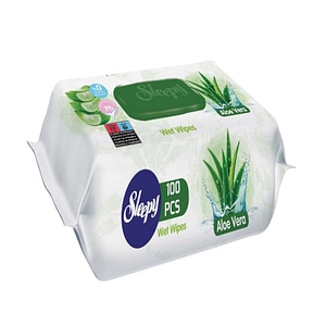 Servetele umede Sleepy, 100 bucati, aroma de Aloe Vera