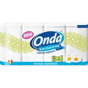 Hartie igienica Onda Soft Chamomile, 3 straturi, 16 role