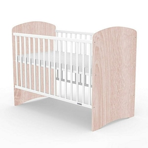 Patut bebe New Baby, Leo, 120x60 cm, Pana la 20 kg, Lemn FSC, Reglabil pe inaltime in 3 pozitii, Cu 3 bete detasabile, Conform cu EN 716-1:2008, EN 716-2:2008, Beige