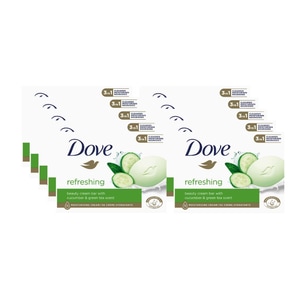 Sapun solid hidratant Dove Refreshing cu extract de castravete, 10 buc x 90 g