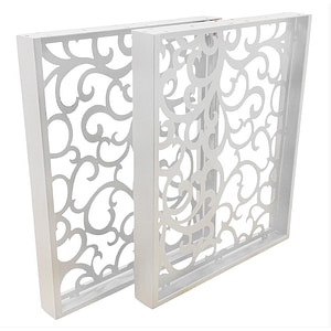 Set picioare metalice, 2 bucati, vopsite si finisate, 60x71.8x60 cm, alb