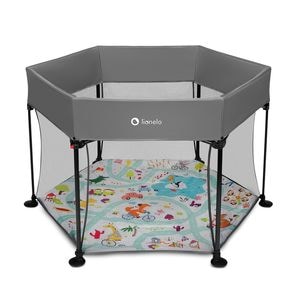 Tarc de joaca Lionelo Roel, Pliere ultra-compacta, Conform cu standardul europeane de securitate EN12227, Multicolor