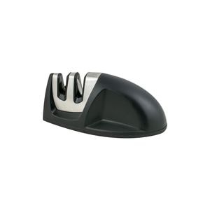 Aparat ascutit cutite de bucatarie in 2 etape Zass Gourmet ZG-MKS 01, Otel tungsten/Ceramica, Baza antiderapanta, Negru